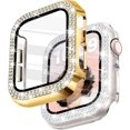 thumbnail image 1 of Yanonmyfd Funda para reloj brillante con protector de visualización HD para mujer compatible con Apple Watch de 49 mm de diámetro, protector de cara para iWatch Series Ultra 3/2/1, color dorado, 1 of 28