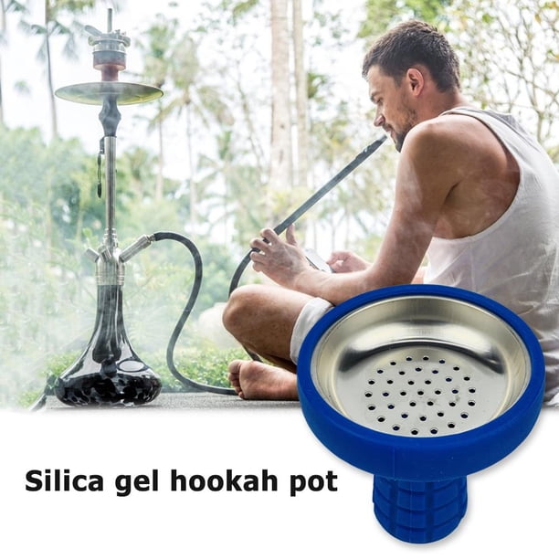Bol Silicona Hookah Bowl Shisha Tabaco Soporte para Narghile Burner (Azul) Wdftyju Libre de BPA