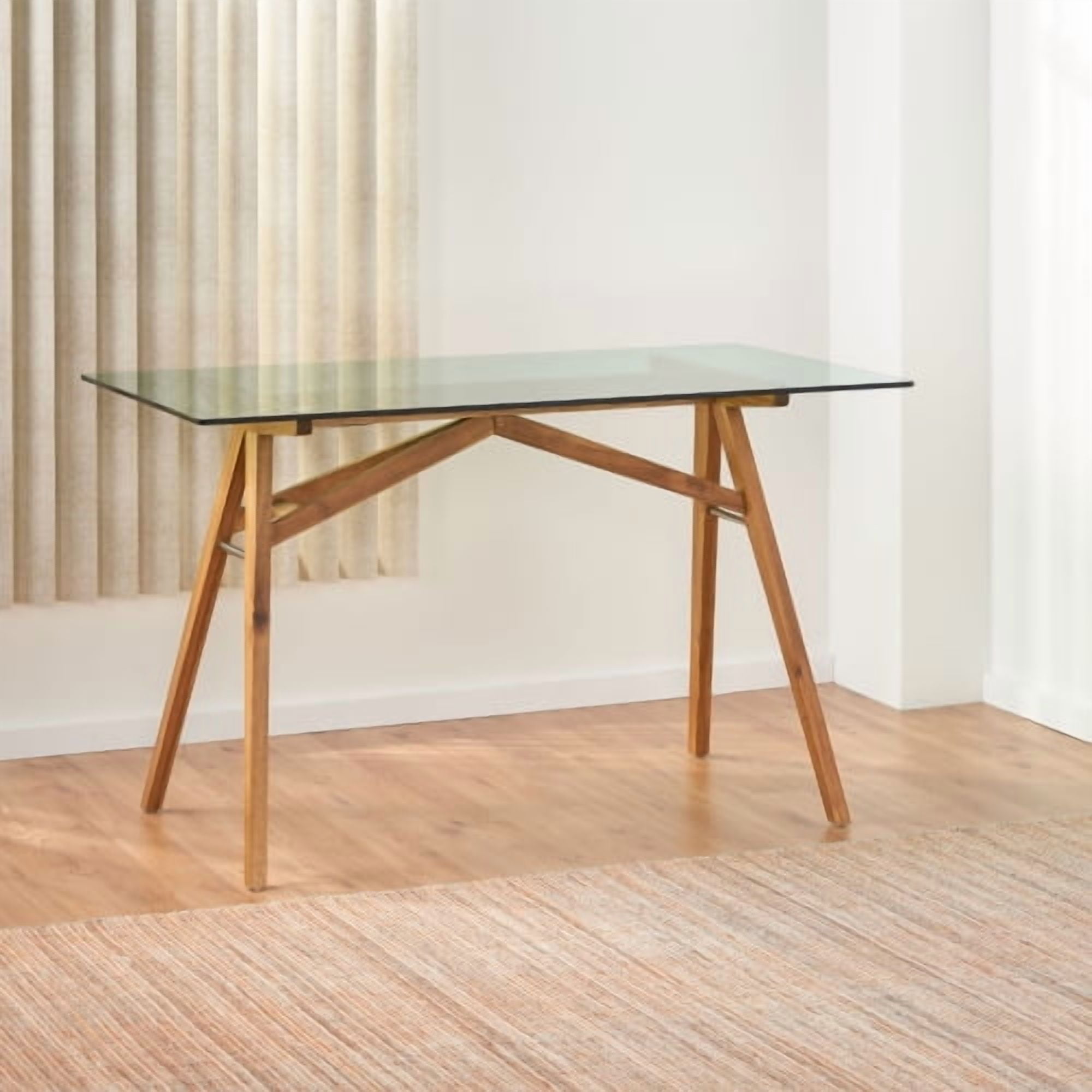 Computer Desk Home Office Desks, Large Office Desk, Modern Computer Desk Conference Table Meeting Room Table, Business Furniture for Home Office, Natural Color