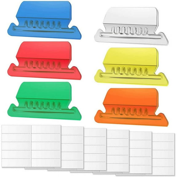 60 Sets Hanging File Tabs and Inserts,Colorful Folder Labels Filing for Identification, Easy to Read