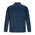 thumbnail image 2 of Ceisia Men Casual Color Block Half Zipper Lapel Pullover Long Sleeve Gift Fashion Daily Outdoor Athletic Casualwear Top, 2 of 7