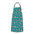 thumbnail image 2 of Lsque Giraffes Doing Various Yoga Waterproof Apron Chef Aprons for Men Heavy Duty Chemical Work Apron Extra Long Grilling Aprons with Adjustable Bib Apron, 2 of 9