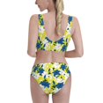thumbnail image 3 of Picia Lilies Flowers Women's High Waisted Bikini Scoop Neck Swimsuit Two Pieces Bathing Suit-X-Large, 3 of 8