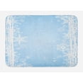 thumbnail image 1 of Winter Bath Mat, Abstract Christmas Themed Snowflake Pattern on the Soft Colored Backdrop Image, Non-Slip Plush Mat Bathroom Kitchen Laundry Room Decor, 29.5 X 17.5 Inches, Pale Blue White, Ambesonne, 1 of 2