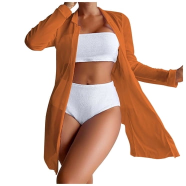 RKSTN Swimsuit for WomenPrinted Bikini Straps Bikini Deep V Sexy Split Swimsuit Set Three Piece Swimsuit SetCasual Fashion Bathing Suit for Women