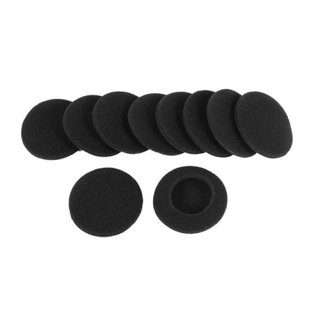 Unique Bargains Soft Sponge Earphone Pad Cap Earbud Cover Replacement Black 10