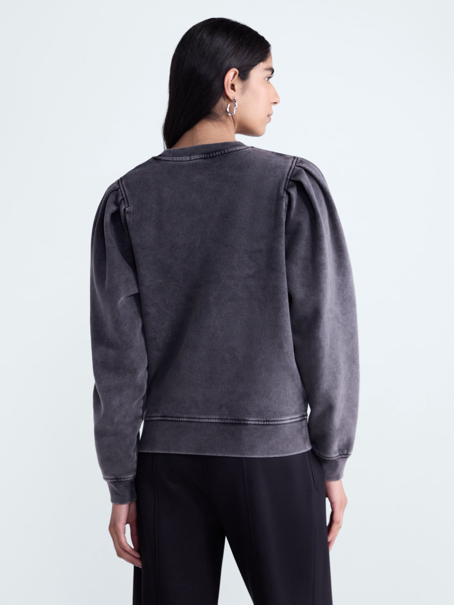 Scoop Women’s and Women's Plus Pleat Shoulder Sweatshirt, Sizes XS-4X