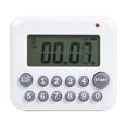 thumbnail image 1 of Temporizador digital LCD grande para cocina, reloj de cuenta regresiva, alarma de 99 minutos, funciona con pilas, color gris, 1 of 14
