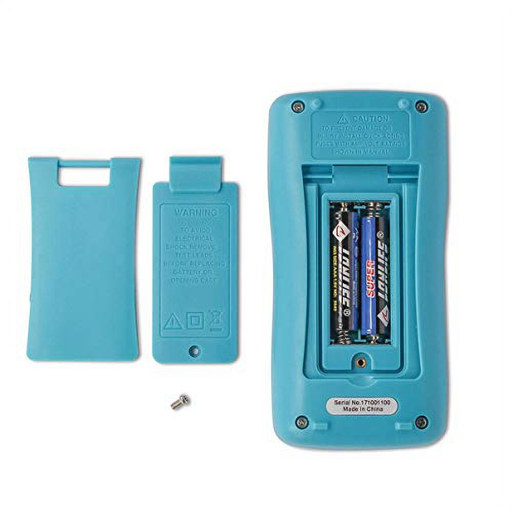 Auto-Ranging Digital Multimeter with 4000 Counts and Backlit LCD Display, Measures AC/DC Voltage and Current, Resistance, Capacitance, Frequency, Duty Cycle, Diode, Continuity