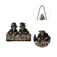 thumbnail image 2 of Lilixerw Halloween Skeleton Welcome Decoration, Dual Skeleton Figure Wall Plaque with Vintage Welcome Letter, for Porch, Entryway and Door Display, 7.87x5.90 inch, 2 of 5