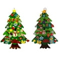 thumbnail image 2 of Árbol de Navidad de fieltro artesanal para regalo de niños, con 32 adornos desmontables para decoración navideña de Año Nuevo (hy), 2 of 4