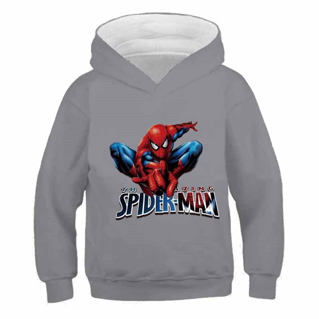 Marvel Spiderman Hoodies 2022 otoño primavera niños niñas sudaderas Spider-man estampado dibujos animados estampado Venta caliente ropa de bebé 140CM zhangmengya CONDUJO