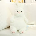 thumbnail image 4 of Chubby Lazy Rabbit Plush Toy, Soft Huggable Bunny Stuffed Animal, Cute Cuddle Pillow Buddy, Perfect Easter Gift for Kids Adults Rabbit Lovers, 4 of 7