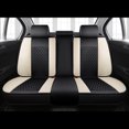 thumbnail image 4 of Maidao Car Seat Covers Leather Full Set for Land Rover for Range Rover Velar 2017-Present 5 Seats Front Rear Cushion Protector with Headrest Black and Beige, 4 of 9