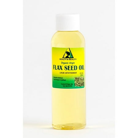 - FLAX SEED OIL ORGANIC CARRIER VIRGIN COLD PRESSED PURE 2 OZ