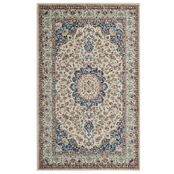 Modway Meryam Distressed Persian Medallion 5x8 Area Rug In Multicolored Walmart Com Walmart Com