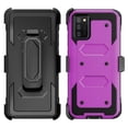 thumbnail image 3 of For Samsung Galaxy A02S 5G Case with Built-in Screen Protector, Heavy Duty Full-Body Rugged Holster Cover Case with Belt Swivel Clip [Kickstand] - Purple, 3 of 5