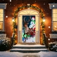 thumbnail image 6 of OEFNTAC Christmas Door Cover Polyester Tapestry Hanging Door Wrap Decoration Easy Install Holiday Party Entryway Merry Christmas Winter Door Decor Foldable Reusable Classroom 35x71in, 6 of 9