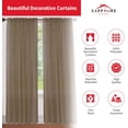 thumbnail image 2 of Sapphire Home 2 Panels Window Sheer Curtains 54" x 95" Inches 108" Total Width, Voile Panels for Bedroom Living Room, Rod Pocket, Decorative Curtains, Solid Sheer 95" Taupe, 2 of 8