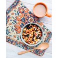 thumbnail image 3 of Boho Orange Blue Kitchen Dish Towels for Drying Dishes Set of 4, Boho Vintage Geometric Art Ethnic Waffle Weave Microfiber Hand Tea Bathroom Towels Quick Dry & Absorbent Towel 12x12, 3 of 7