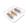 thumbnail image 4 of 3 señuelos de pesca con mosca, aparejos de regalo de espuma con caja de almacenamiento, señuelos artificiales, cebos de pesca con mosca para peces, 4 of 8