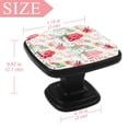 thumbnail image 3 of 4 Pcs Square Cabinet Handle Cupboard Knob Drawer Pulls Handle Flamingo Drawer Knobs with Screws Furniture Decoration, 3 of 5