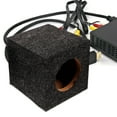 IDEANATEGRATE 1Pair Car Audio Speaker Box Wooden Enclosure Black for ...