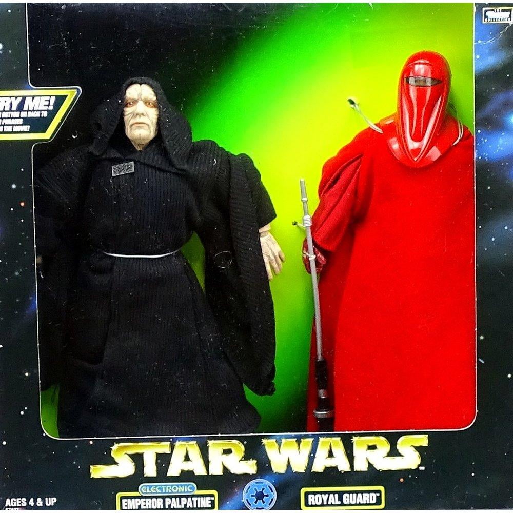 star wars action collection 12 electronic emperor palpatine figure with royal guard figure