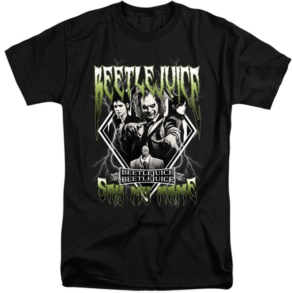 Beetlejuice Beetlejuice Group Band Unisex Adult Tall T Shirt (X-Large) Black