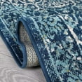 thumbnail image 5 of GlowSol 2' x 3' Moroccan Trellis Area Rug Vintage Floor Mat Low Pile Non-Shedding Rug Floral Rugs for Entryway Front Door Kitchen, Navy Blue, 5 of 7