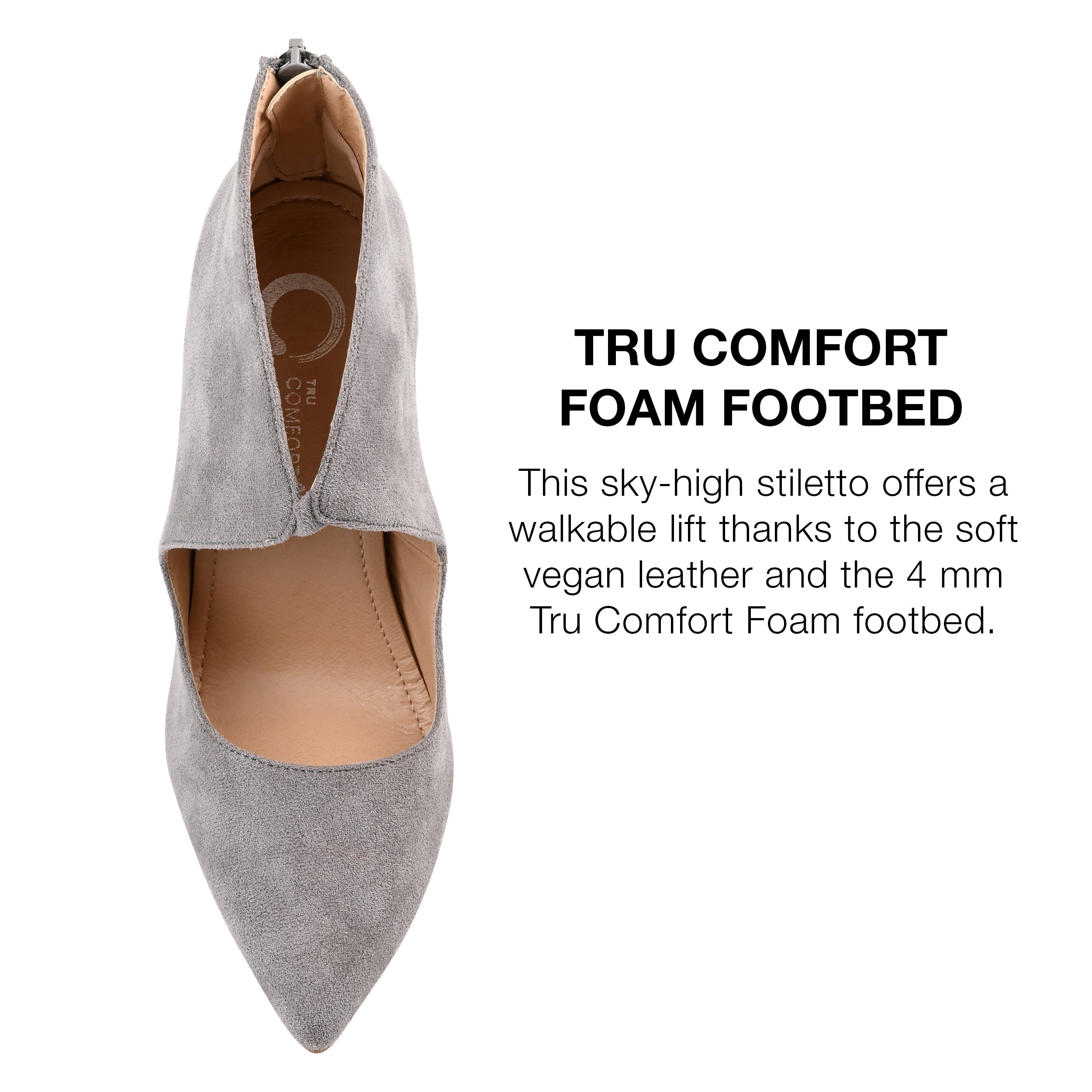 Journee Collection Womens Junniper Back Heel Zip High Stiletto Pointed Toe Pumps