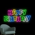 thumbnail image 3 of Handmadetneonsign Happy Birthday Neon Sign, Birthday Party Wall Art Decor, Birthday Party Wall Decor, 3 of 5