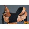 thumbnail image 2 of HILASON Western Horse Treeless Trail Barrel American Leather Saddle | for Horses, 2 of 7