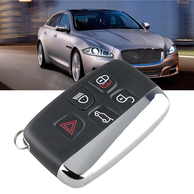 Key Shell Case, 5 Button Black Smart Car Remote Key Fob Case Cover Shell Fit for for Land Rover