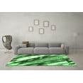 thumbnail image 3 of Ahgly Company Indoor Round Abstract Emerald Green Modern Area Rugs, 7' Round, 3 of 4