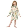 thumbnail image 6 of FORMRS Niños Bathrobe Unisex Hooded Robe Soft Plush Pajamas Sleepwear, Size 7-9T, Pastel Pink Stars, 6 of 7