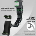 thumbnail image 2 of PKYAA 360 Degree Rotating Rearview Mirror Smartphones Car Mount, 2 of 5