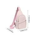 thumbnail image 3 of openpig Small Crossbody Purses Bags for Women Men Travel, Chest Sling Bag Women Casual Cross Body Bag for Woman Sling Backpack, Pink, 3 of 6