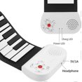thumbnail image 3 of 49 Keys Kids Portable Electronic Piano, Flexible Kids Foldable Roll Up Educational Electronic Digita, 3 of 5