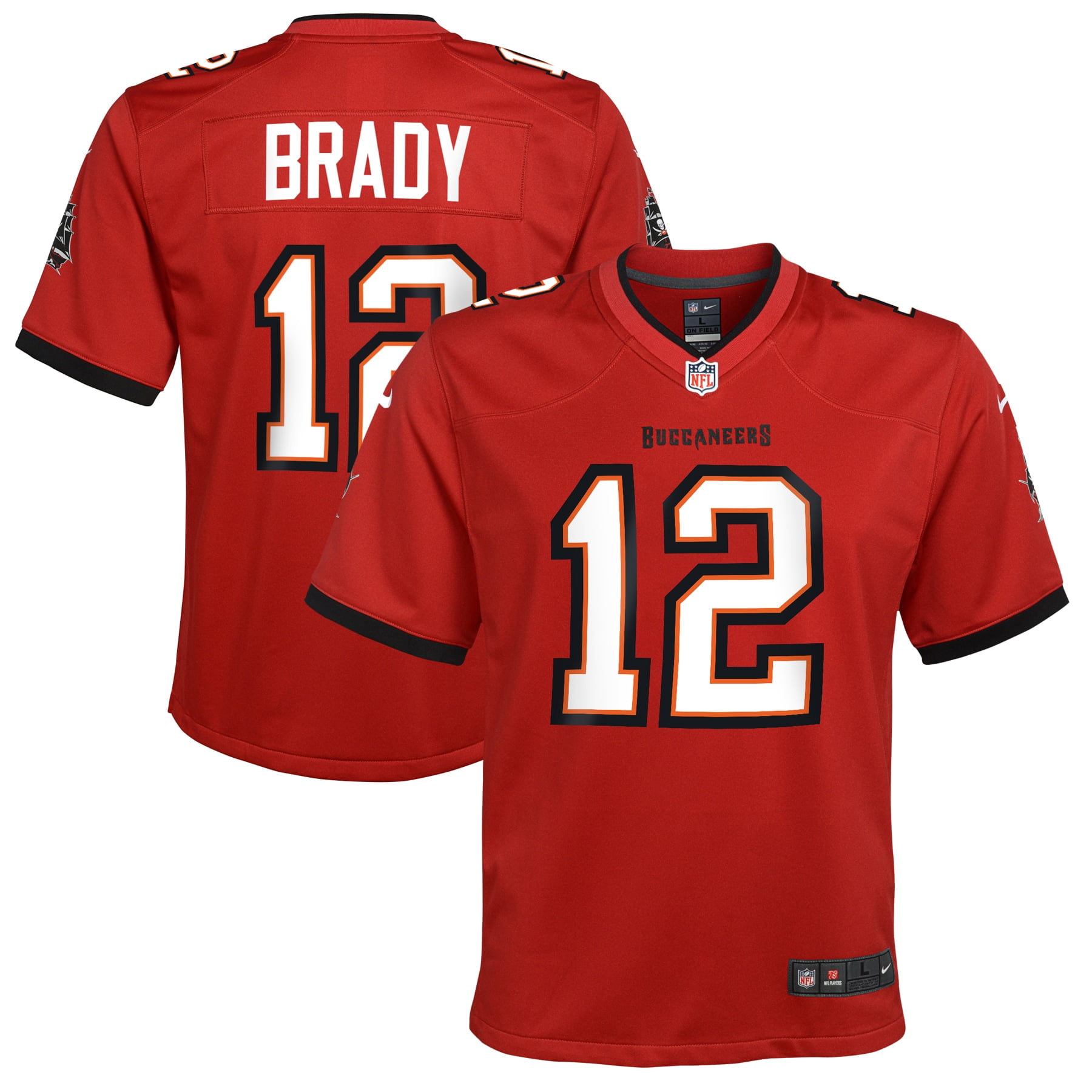 Tampa Bay Buccaneers Jersey Tom Brady #12 Super Bowl LV Youth Game Replica 