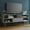 Gray, variant on Madesa Modern TV Stand with 1 Door and 4 Shelves with Cable MANAGEMENT for 55, 65 Inch Media Storage Media Console Living Room and Bedroom Entertainment Center Wooden Television Cabinet - Black