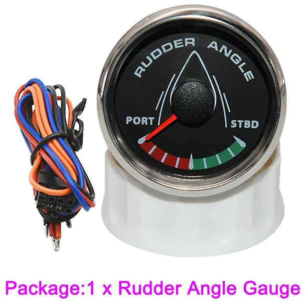 Waterproof 52mm Boat Rudder Angle Indicator 0-190 Ohm With Rudder Angle Sensor Rudder Angle Gauge 12v 24v 8 Colors Backlight