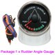 thumbnail image 1 of Waterproof 52mm Boat Rudder Angle Indicator 0-190 Ohm With Rudder Angle Sensor Rudder Angle Gauge 12v 24v 8 Colors Backlight, 1 of 1