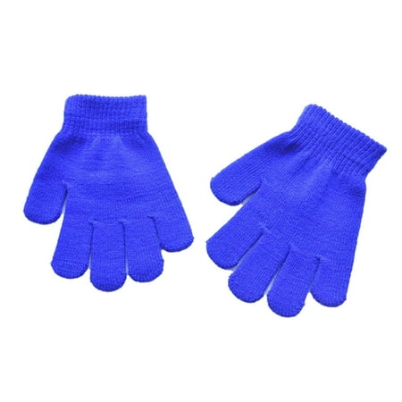 

Worallymy 1 Pair Kids Gloves Exquisite Keeping-warm Children Gloves Practical Simple Clothes Accessory with Solid Color for Winter Wear Sky blue