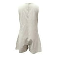 thumbnail image 4 of Women's Sleeveless Straight Leg Jumpsuit - Casual Romper for Spring/Summer with Minimalist Solid Design, 4 of 4