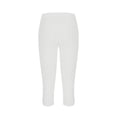 thumbnail image 4 of HKYNLAG Women's Summer Beach Capri Casual High Waisted Capri Leggings Stretch Slim Workout Cropped Pants White 3XL, 4 of 4