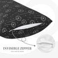 thumbnail image 3 of Naloa Flying Dandelion Pillowcase, Throw Pillowcase, Wrinkle-Free, Stain-Resistant with Hidden Zipper for Bedroom Sofa-14"x20", 3 of 6