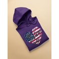 thumbnail image 3 of All American Wife Heart Hoodie Women -Image by Shutterstock, Female XX-Large, 3 of 4