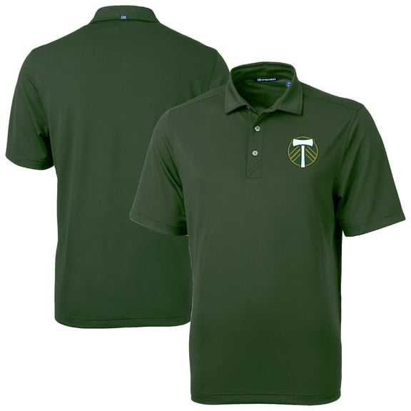 Men's-Cutter & Buck  Hunter Green Portland Timbers Virtue Eco Pique Recycled Polo