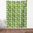 thumbnail image 3 of Leaves Fabric by the Yard, Digitally Generated of Banana Leaves on a Plain Background, Upholstery Fabric for Dining Chairs Home Decor Accents, Lime Green Emerald by Ambesonne, 3 of 4